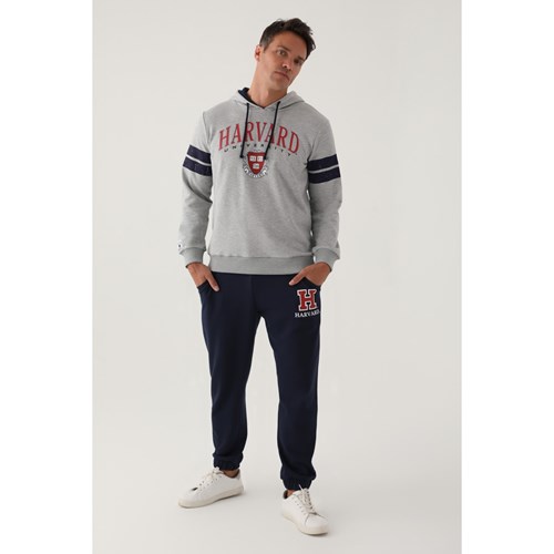 Erkek Sweatshirt HARVARD Eşofman Üst Sweatshirt Ürün Kodu: L1652-GRİ MELANJ